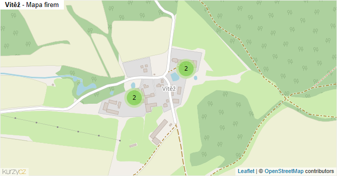 Vítěž - mapa firem