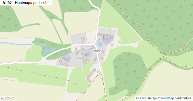 Vítěž - mapa podnikání