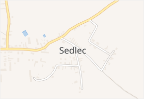 Sedlec v obci Sedlec - mapa části obce