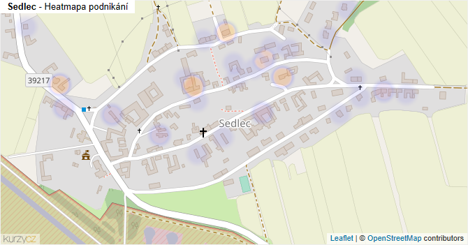 Sedlec - mapa podnikání
