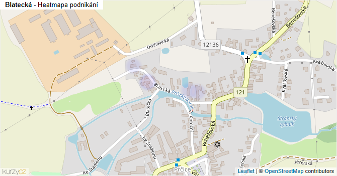 Blatecká - mapa podnikání