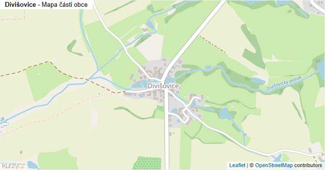 Divišovice - mapa části obce