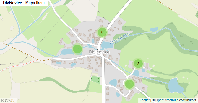 Divišovice - mapa firem