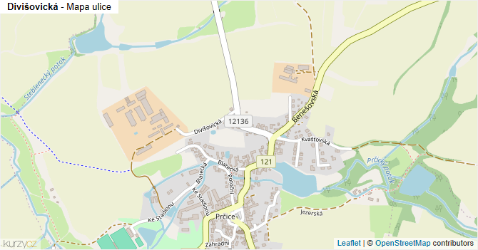 Divišovická - mapa ulice