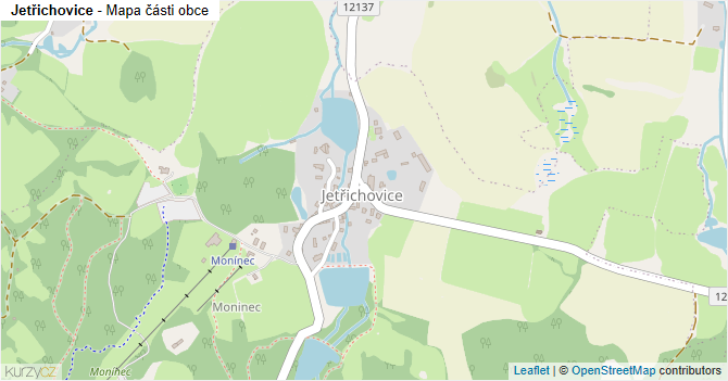Jetřichovice - mapa části obce