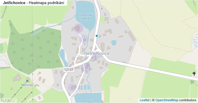 Jetřichovice - mapa podnikání
