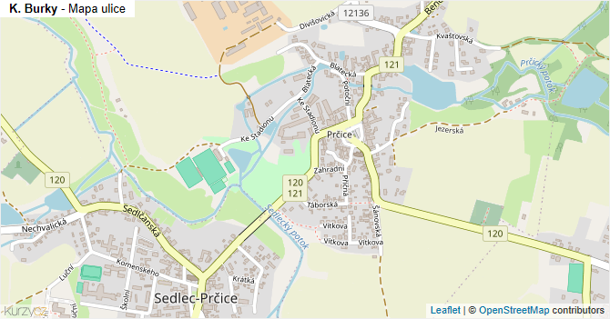 K. Burky - mapa ulice