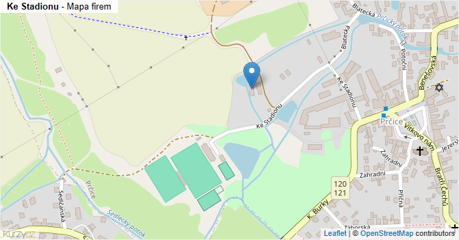 Ke Stadionu - mapa firem