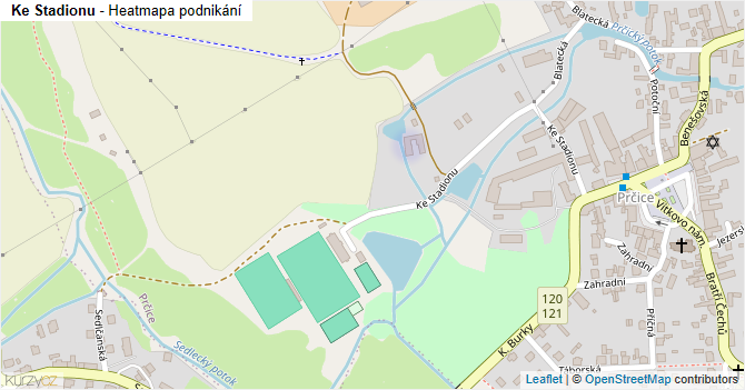 Ke Stadionu - mapa podnikání