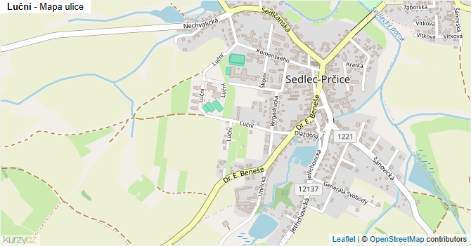Luční - mapa ulice