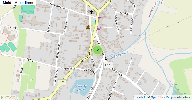 Malá - mapa firem