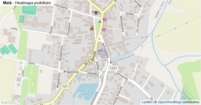 Malá - mapa podnikání