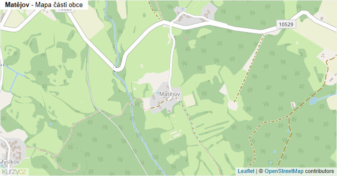 Matějov - mapa části obce