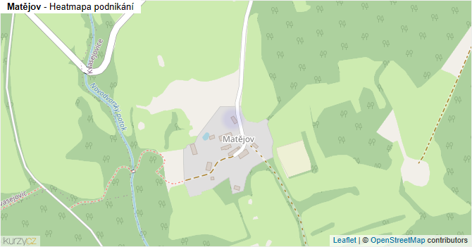 Matějov - mapa podnikání
