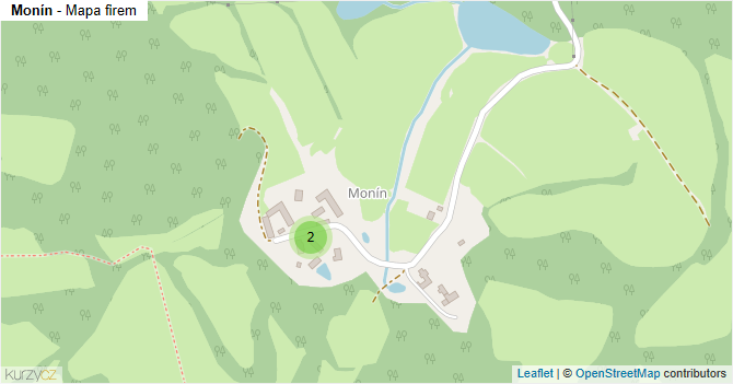 Monín - mapa firem