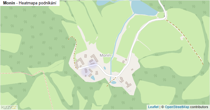 Monín - mapa podnikání