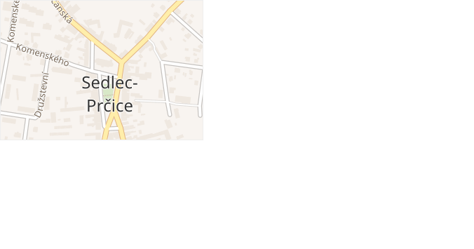 nám. 7. května v obci Sedlec-Prčice - mapa ulice
