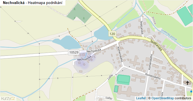 Nechvalická - mapa podnikání