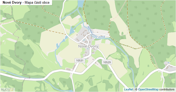 Nové Dvory - mapa části obce