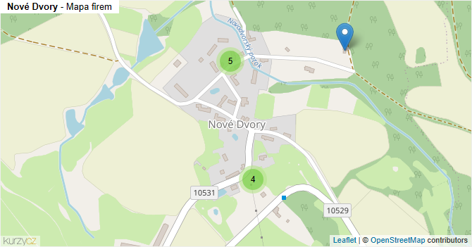 Nové Dvory - mapa firem