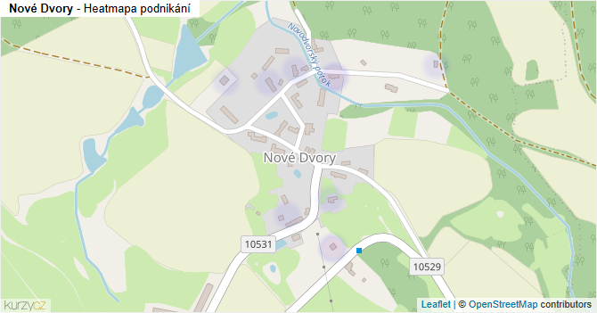 Nové Dvory - mapa podnikání