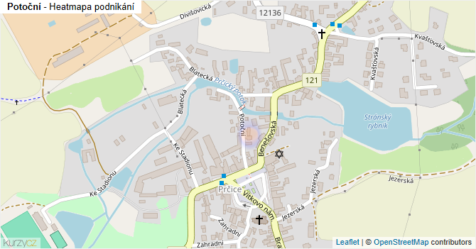 Potoční - mapa podnikání