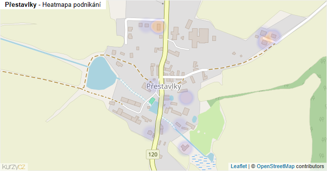 Přestavlky - mapa podnikání