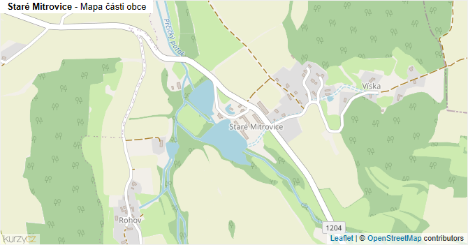 Staré Mitrovice - mapa části obce