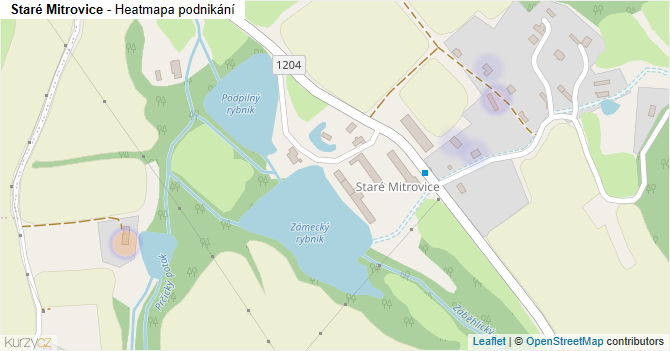 Staré Mitrovice - mapa podnikání