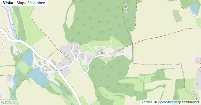 Víska - mapa části obce