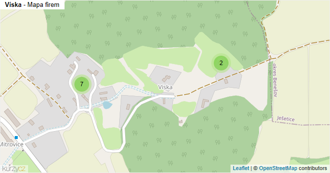 Víska - mapa firem