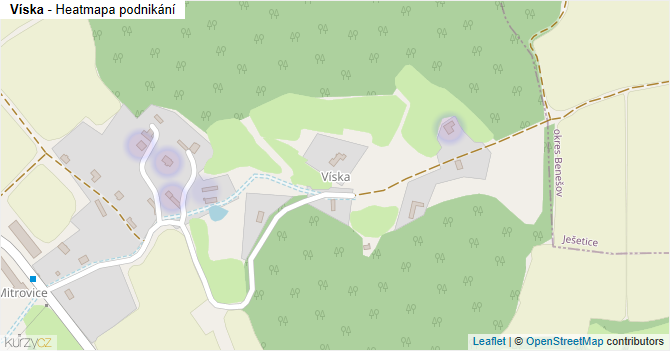 Víska - mapa podnikání
