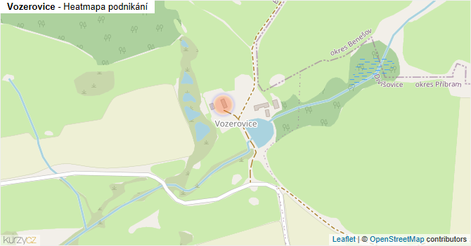 Vozerovice - mapa podnikání