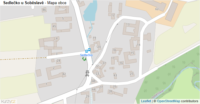 Sedlečko u Soběslavě - mapa obce