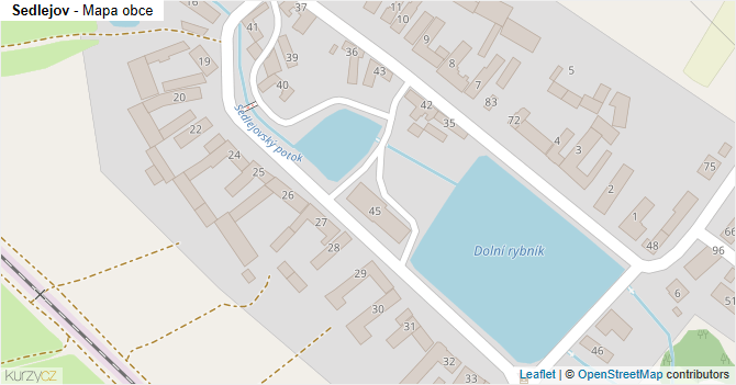 Sedlejov - mapa obce