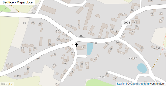 Sedlice - mapa obce
