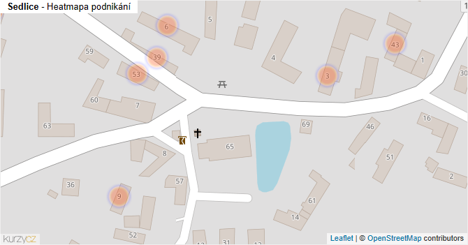 Sedlice - mapa podnikání