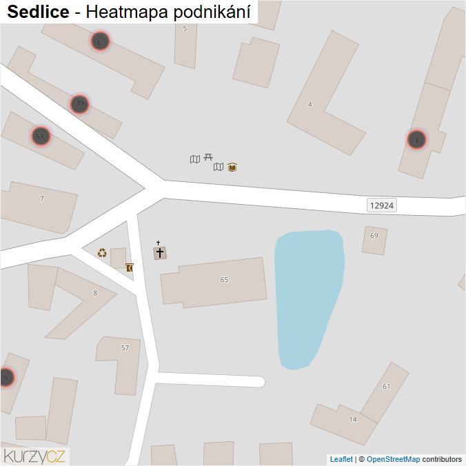 Mapa Sedlice - Firmy v obci.