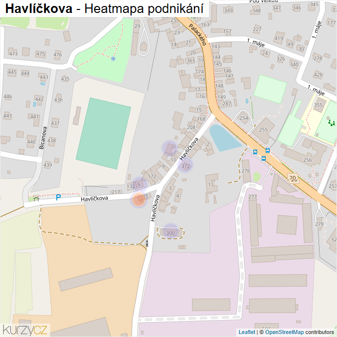 Mapa Havlíčkova - Firmy v ulici.