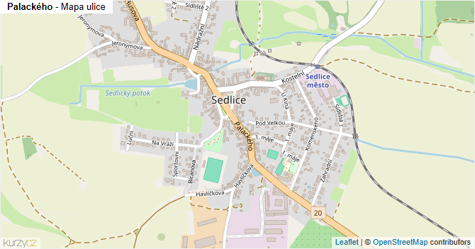 Palackého - mapa ulice