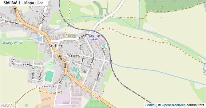 Sídliště 1 - mapa ulice
