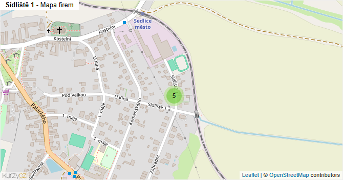 Sídliště 1 - mapa firem