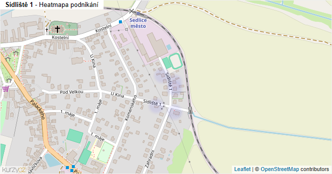 Sídliště 1 - mapa podnikání
