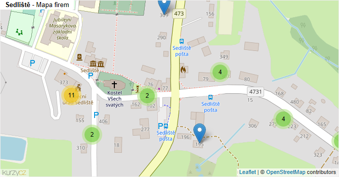 Sedliště - mapa firem
