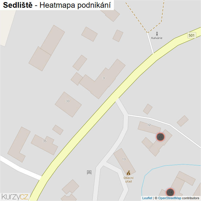 Mapa Sedliště - Firmy v obci.