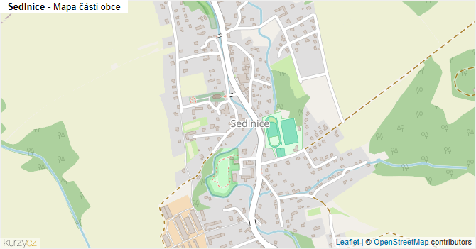 Sedlnice - mapa části obce