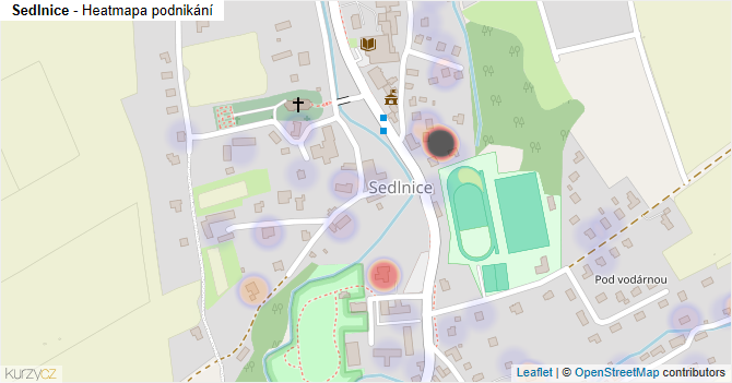 Sedlnice - mapa podnikání