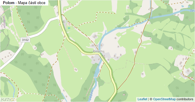 Polom - mapa části obce