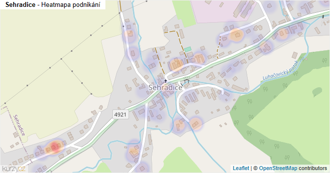 Sehradice - mapa podnikání