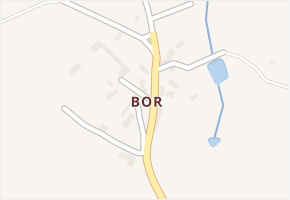 Bor v obci Sejřek - mapa části obce